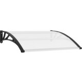 vidaXL Nadstrešnica za vrata crna i prozirna 120 x 80 cm PC Cijene
