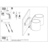  Zidna lampa ORBIS 2 crna | shoptok.hr