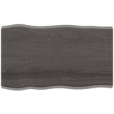 vidaXL Mizna plošča temno siva 100x60x4 cm obdelana trdna hrastovina Cene