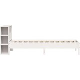 vidaXL Knjižna postelja brez ležišča bela 90x190cm trdna borovina | Shoptok.si