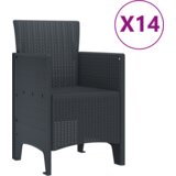  Komplet za jedilnico v vrtu 15 pcs Antracit Polt rattan, (5000045423) | Shoptok.si
