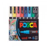  Marker Uni SET PC-3M POSCA /0.9-1 3mm 8 KOM osnovne boje Cene