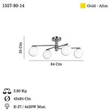 Opviq Luster Boomerang-80-14, O15, 15cm, IP20 zlatne boje | Eponuda.ba