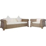  2-dijelni set sofa od prirodnog ratana s jastucima | shoptok.hr