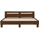  Okvir za krevet s uzglavljem i LED boja smeđeg hrasta 200x200cm | Eponuda.ba