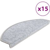  Otirači za stepenice 15 kom svijetlosivi 65 x 24 x 4 cm | shoptok.hr