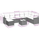  9-dijelni set vrtnih sofa s jastucima bež od poliratana | shoptok.hr