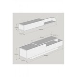 Hanah home elda white walnut tv polica