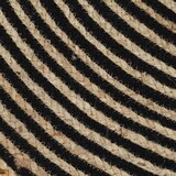 Ručno rađeni tepih od jute sa spiralnim uzorkom crni 90 cm | Eponuda.com
