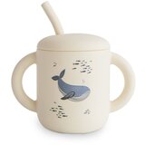 Mushie Silicone Training Cup Whales skodelica s slamico 270 ml | Shoptok.si