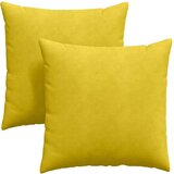 vidaXL Blazine za kavč 2 pcs Rumena 80 x 80 cm Žametna tkanina | Shoptok.si