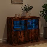  Komoda s LED svjetlima boja dimljenog hrasta 81x37x67 cm | shoptok.hr