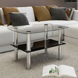 The Living Store Klubska mizica steklena 2 nadstropna - Klubska Mizica, (21661788) | Shoptok.si