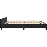  Za krevet s uzglavljem crni 180x200 cm baršunasti | shoptok.hr