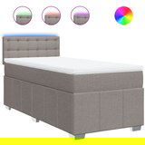 Maison Chic Box spring postelja - Vzmetna postelja z vzmetnico taupe 90x190 cm blago SL17399, (21883522) | Shoptok.si
