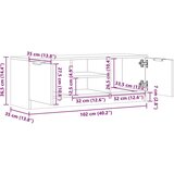 TV ormarić Artisan hrast 102x35x36 5 cm izrađeno drvo | shoptok.hr