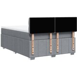  Krevet s oprugama i madracem svjetlosivi 140x190 cm od tkanine | shoptok.hr