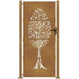  Vrtna vrata 100x175 cm Corten čelik Dizajn stabla | shoptok.hr