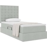 s madracem i skladištem Svijetlo siva 90 x 190 cm Baršun | shoptok.hr