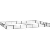  Ograda za pse s 24 panela crna 100 x 50 cm čelik obložen prahom Cene