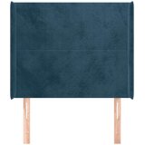  Uzglavlje s ušima tamnoplavo 93x16x118/128 cm baršunasto | shoptok.hr
