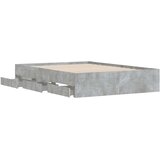 vidaXL Posteljni okvir s predali betonsko siv 120x190cm inženirski les, (20954449) | Shoptok.si
