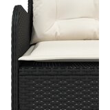  2-dijelna vrtna garnitura od poliratana s jastucima crna 90 x 55 x 40/71 cm | Shoptok.si