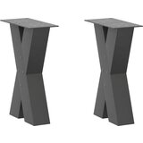 vidaXL Noge kavne mizice v obliki črke X 2 kosa Antracit 28x(42-43) cm Cene