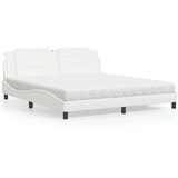  Krevet s madracem bijeli 180 x 200 cm od umjetne kože | shoptok.hr