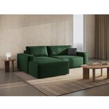 Micadoni Tamno zelena sklopiva kutna garnitura od bouclé tkanine (s lijevim kutom) Jodie – Home | shoptok.hr