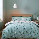 Catherine Lansfield Bela podaljšana flanelna posteljnina za zakonsko posteljo 230x220 cm Snowy Penguin – | Shoptok.si