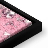  Slika - Figure on Pink Background (1-part) - Female Silhouette in Marble 60x90 U crnom drvenom okviru | shoptok.hr