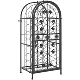  Stalak za vino za 33 boce crni 45 x 36 x 100 cm kovano željezo | shoptok.hr