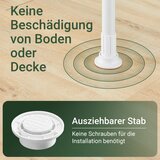 SoBuy STOJEČE OBEŠALO z dvema policama Bela 62x75x200cm Minimalističen | Shoptok.si