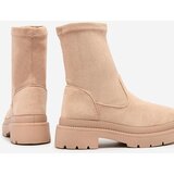 Resti Women's eco-suede boots in beige Classy Girl | ePonuda.com