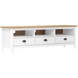  TV omarica Hill Range bela 158x40x47 cm trdna borovina | Shoptok.si