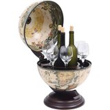 vidaXL namizni globus bar/stojalo za vino les evkaliptusa bel | Shoptok.si