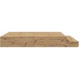  Postelja z dodatnim prostorom za shranjevanje iz umetnega hrasta 200x200 cm, (22103241) | Shoptok.si