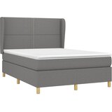  Krevet s oprugama i madracem tamnosivi 140x190 cm od tkanine | shoptok.hr