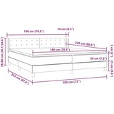 Box spring postelja z vzmetnico temno zelena 180x220 cm žamet, (22011248) | Shoptok.si
