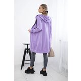 Kesi Dress with hood and hood dark purple color | Shoptok.si