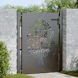  Vrtna vrata Crna 110 x 130 cm Čelik s praškastim premazom | shoptok.hr