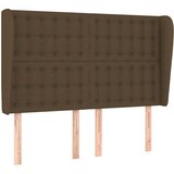  Uzglavlje s ušima tamnosmeđe 147x23x118/128 cm od tkanine | shoptok.hr