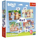 Puzzle 4u1 Bluey i njegov svijet Trefl 34637 | shoptok.hr