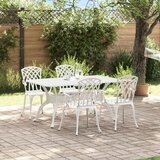  Set od 3 Bijela Liveni aluminij Velik Izdržljivo Vrtni stol | shoptok.hr
