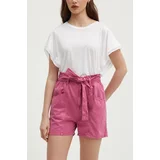 PepeJeans Kratke hlače VALLE ženske, roza barva, PL801097