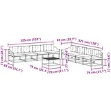  Set vanjskih sofa 9 kom. Bijela i antracit Poliester | shoptok.hr