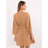 Italy Moda Dress-DHJ-SK-11981B.19-dark beige | shoptok.hr