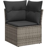 vidaXL 9-dijelni set vrtnih sofa poliratan i bagrem s jastucima sivi | shoptok.hr