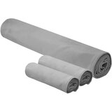 vidaXL Komplet športnih brisač 3 pcs Temno siva Poliester in poliamid | Shoptok.si